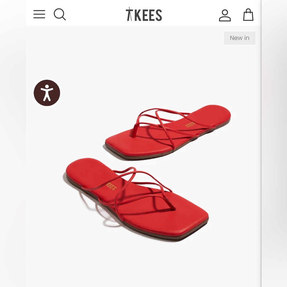 TKEES Vibrant Red Women's Sandals